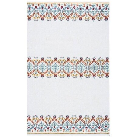 Safavieh 2 ft. 3 in. x 4 ft. Cedar Brook Rectangle Hand-Loomed Rug Ivory & Orange CDR101P-24